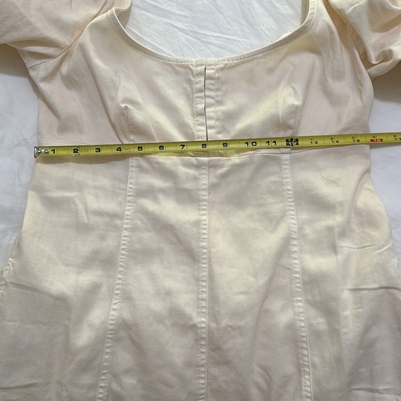 Free People ivory denim dress size M - Picture 7 of 9